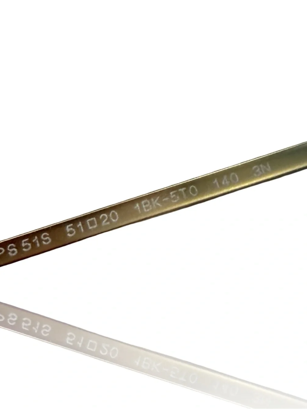Prada Gold Tone Metal Eyewear Temple